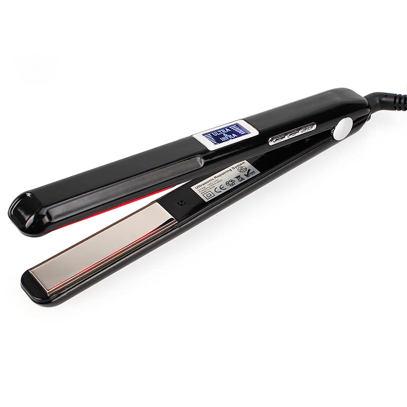 Infrared Ultrasonic Hair Care Hair Care Treatment Tools Professional Shortcut Straightener Hair Straitner Peaceful Pleasures Health and Wellness black US