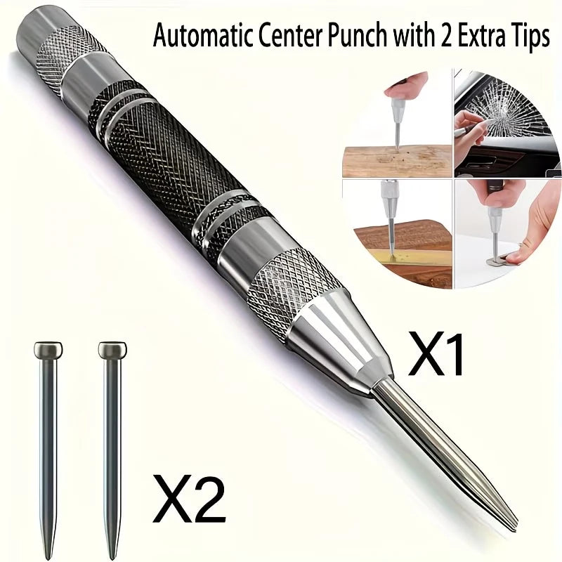 Spring Automatic Center Punch Locator Glass Striker Window Breaker
