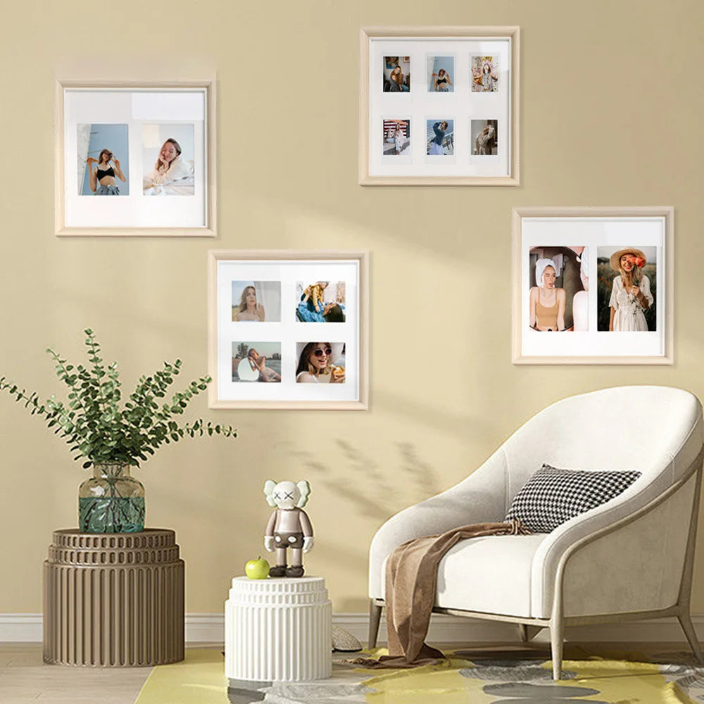 3 "/6"/SQ/wide photo frame solid wood table photo wall-mounted printer photo frame table photo frame Peaceful Pleasures Health and Wellness