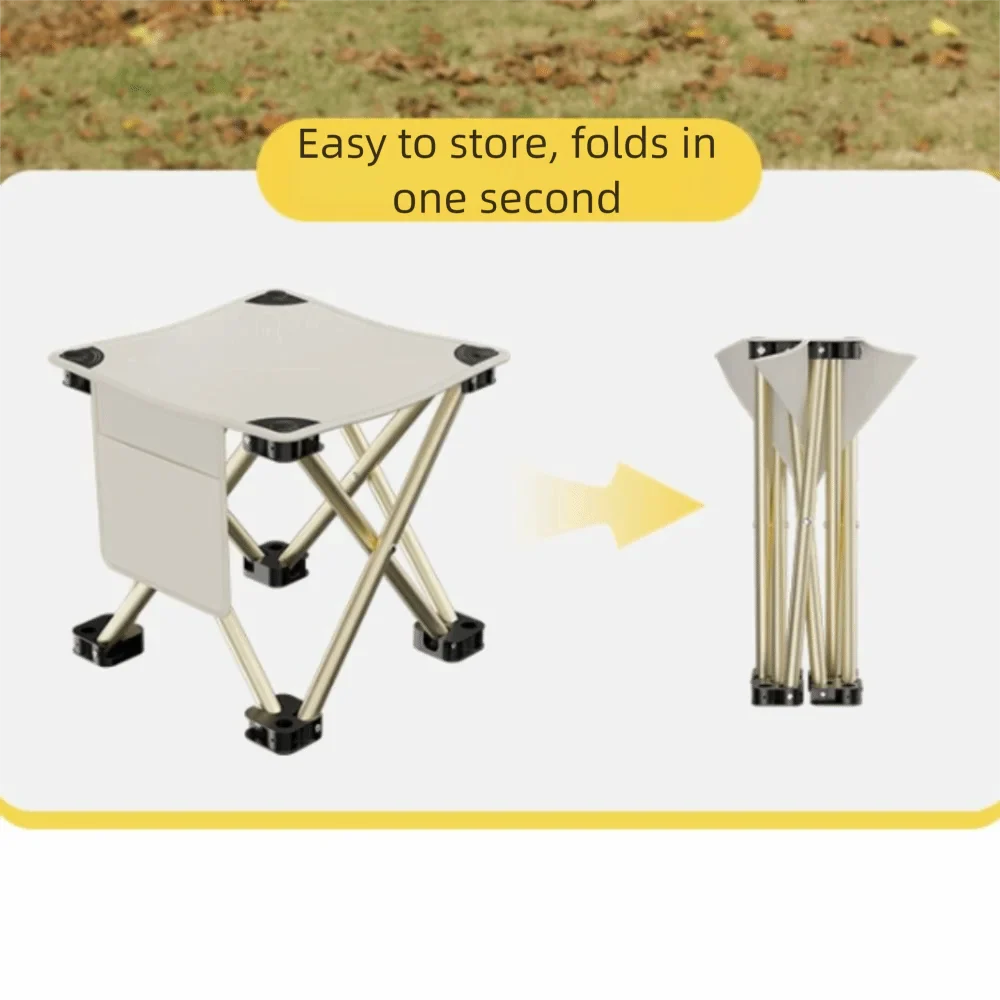Large Folding Camping Stool – Portable, Ultralight & Side Pocket