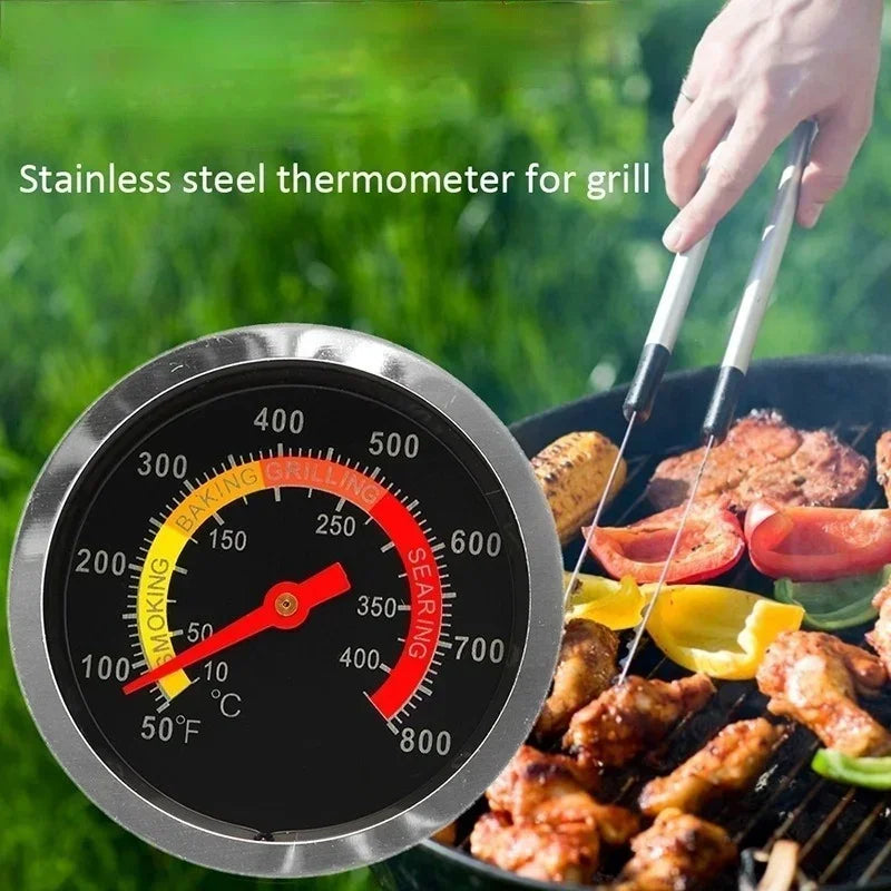 Metal Barbecue Stove Thermometer Stainless Steel Heat-resistant