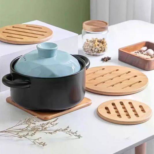 Natural Bamboo Trivet Mat – Heat-Resistant Kitchen Placemat Bamboo Trivet Mat Peaceful Pleasures Health and Wellness