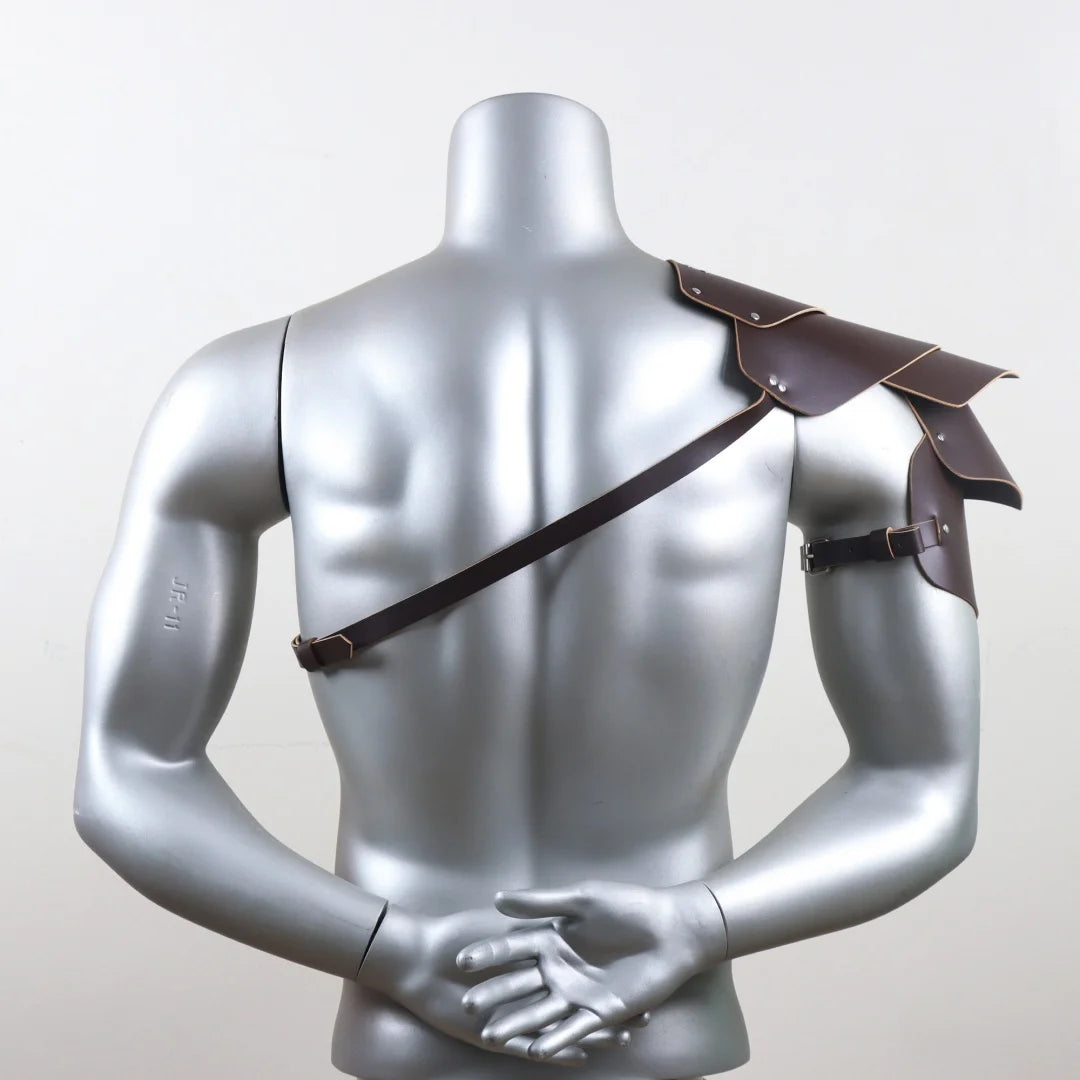 Medieval Armor PU Leather Harness Man Gothic Shoulder Belt Armour