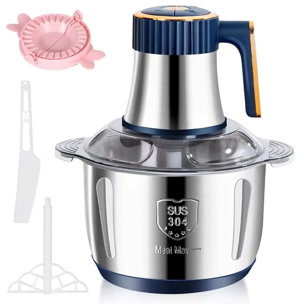 5L Electric Meat Grinders 304 Stainless Steel Food Crusher Multifunctional Vegetable Slicer Chopper Mincer Baby Food Processor Peaceful Pleasures Health and Wellness as show EU