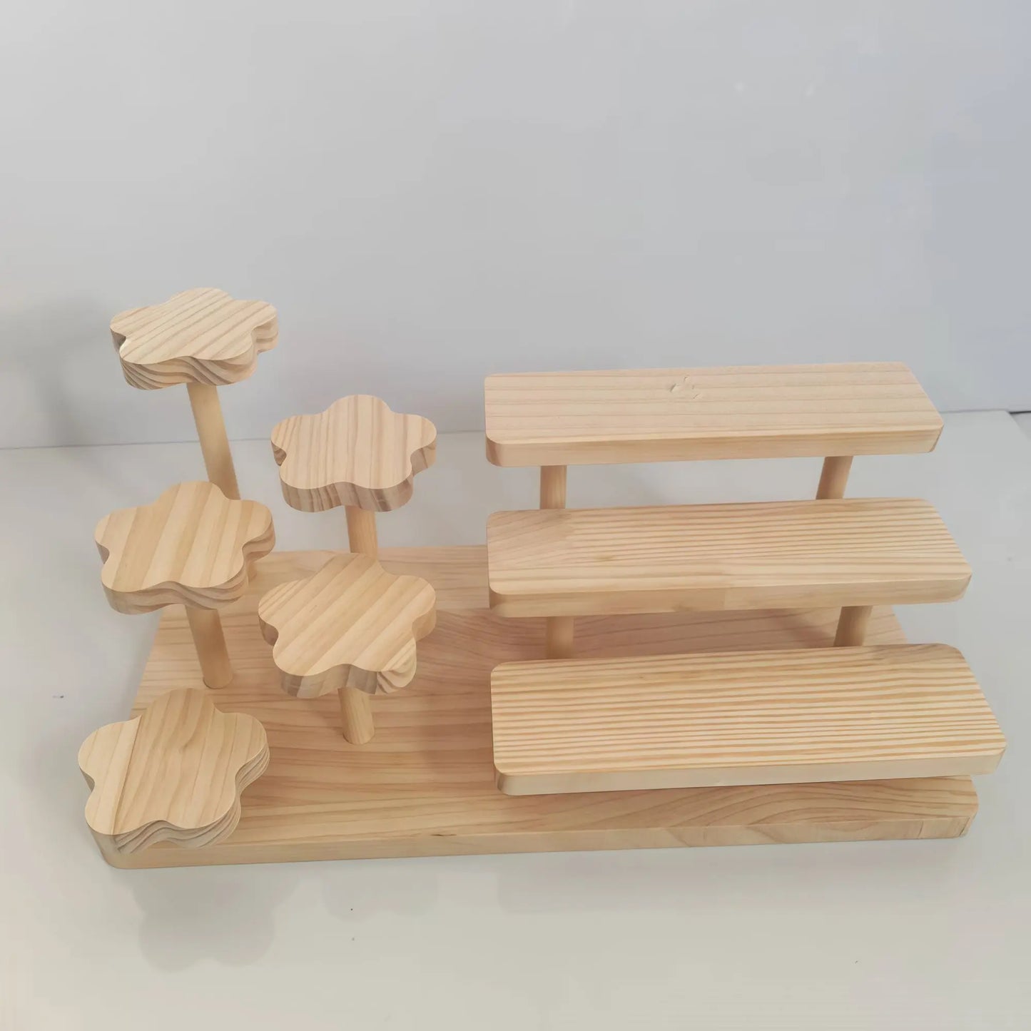 Wooden Display Stand – Jewelry, Succulents, Pastry & More
