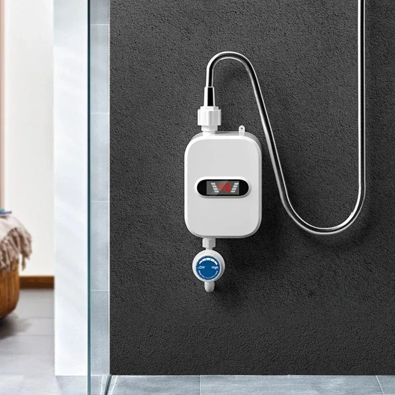 Electric Instant Tankless Water Heater 3500W 3s Fast Heating for Home Bathroom Shower and Kitchen Sink Faucet Use Peaceful Pleasures Health and Wellness