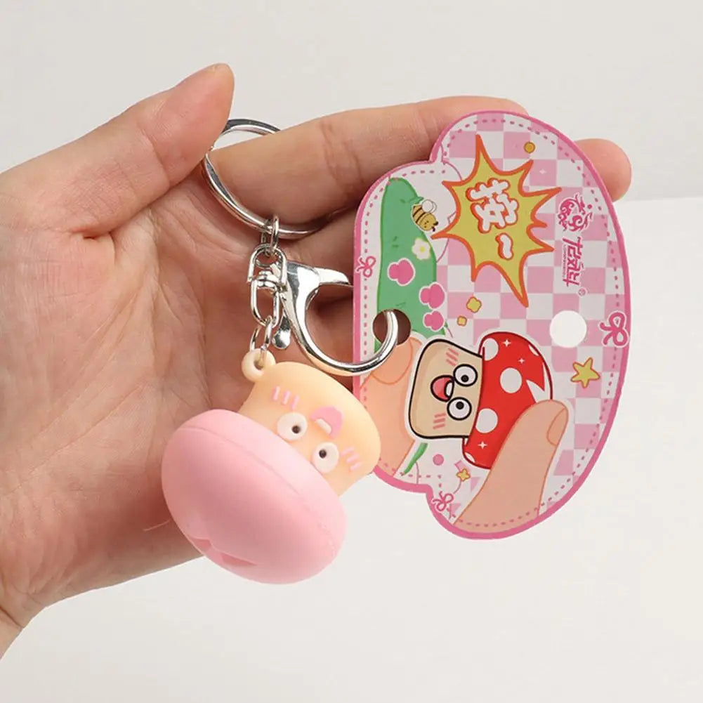 Mini Mushroom Fidget Toy Keychain Plastic Press Pop Sensory Stress