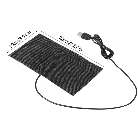 Black 5V USB Carbon Heating Mat 20*10cm Mouse Pad Warm Blanket Carbon Pad Peaceful Pleasures Health and Wellness Default Title