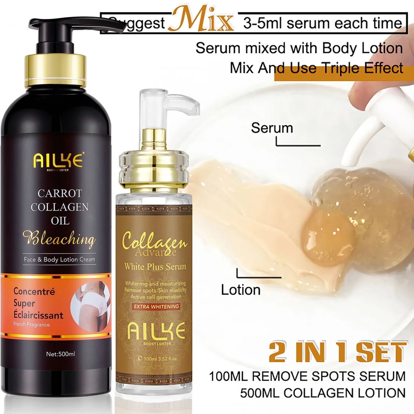 AILKE Collagen 5-in-1 Skin Care Kit – Brighten & Restore Elasticity