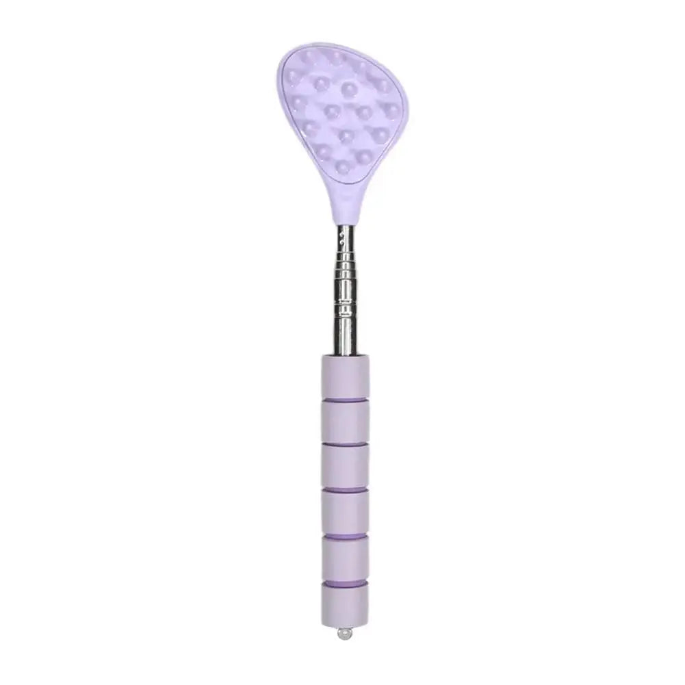 Extendable Cactus Back Scratcher With Two Size Spikes Retractable One Hand Itch Stick For Men Women Portable Point Massager Peaceful Pleasures Health and Wellness purple