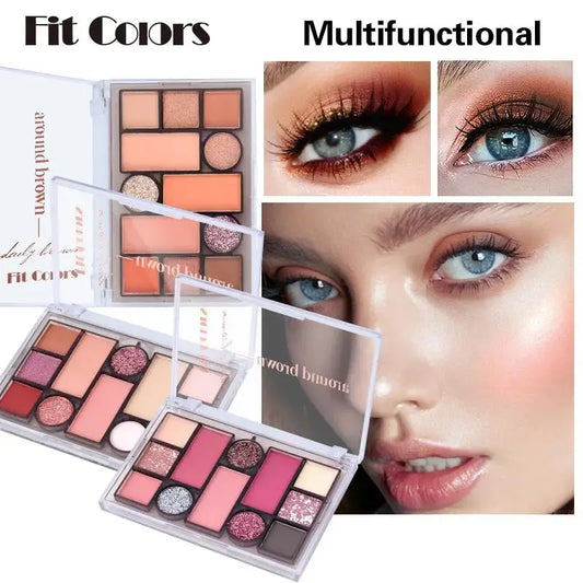 Fit Colors 12-Color Eyeshadow Palette – Matte Pearl & Blush Eyeshadow Palette Oasis Select