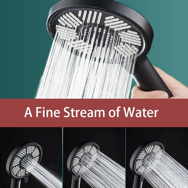 13cm Rainfall Shower Head | High Pressure, 3 Modes, Water Saving