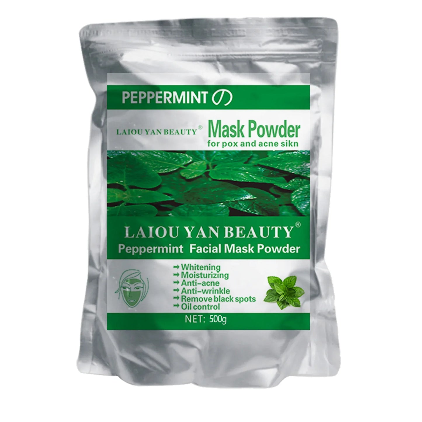 500g Pearl Whitening Jelly Mask Powder – Green Tea & Lemon