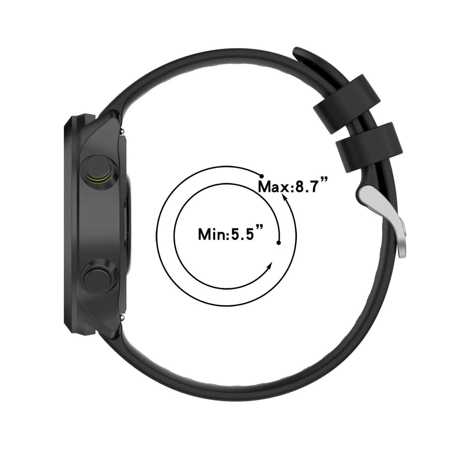 20mm Silicone Watch Band – Garmin, Samsung, Polar & Amazfit