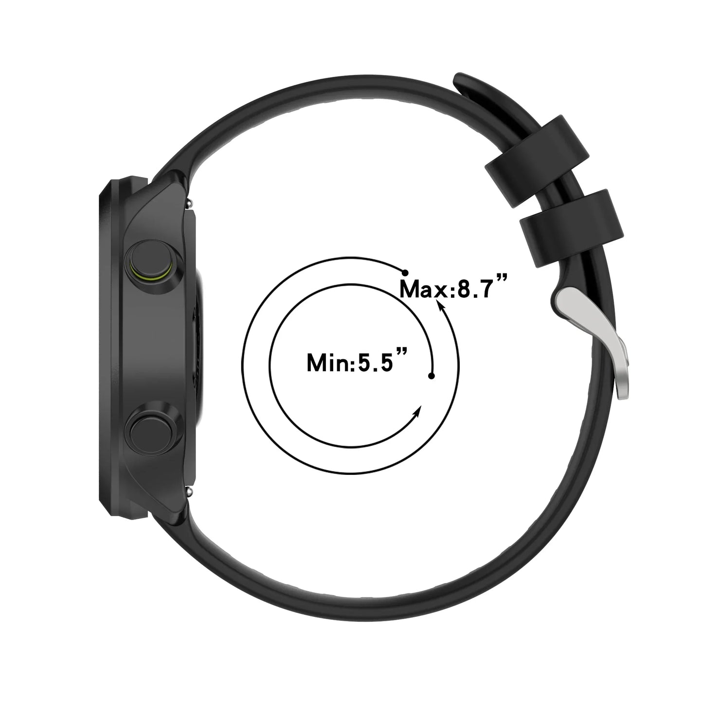 20mm Silicone Watch Band – Garmin, Samsung, Polar & Amazfit