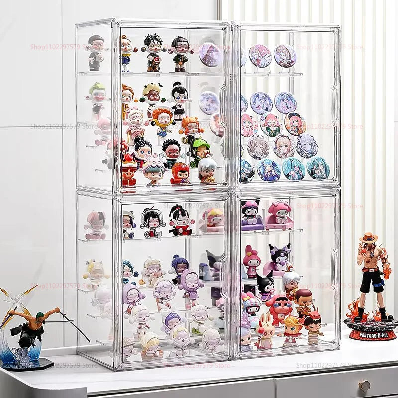 1pc Three Layer Acrylic Display Rack Transparent Ladder for Anime Car Model Blind Box Jewelry Storage and Organization Peaceful Pleasures Health and Wellness