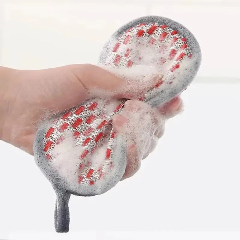 Double Side Dishwashing Sponge Dish Washing Brush Pan Pot Dish Clean Cloth Reusable Kitchen Scouring Pad Home Cleaning Tool Peaceful Pleasures Health and Wellness