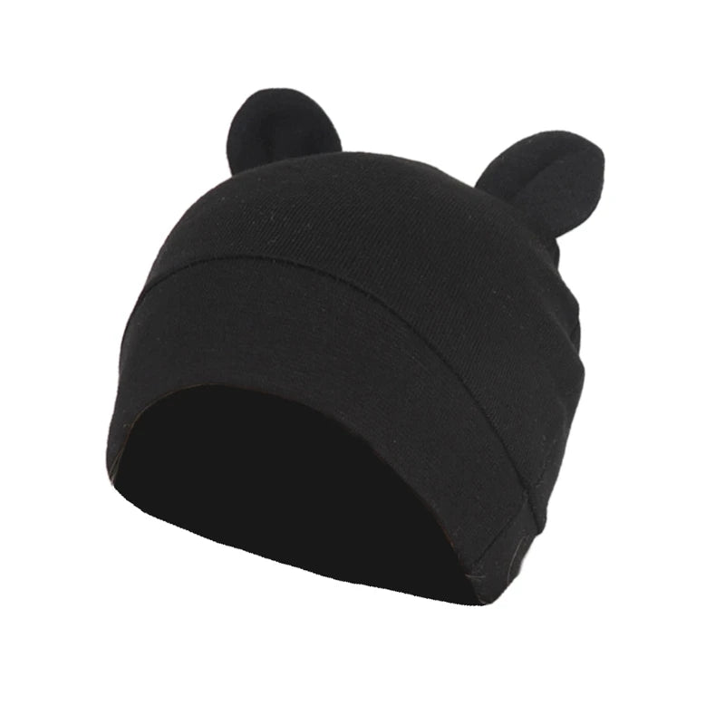 Infant Cotton Baby Bonnet Hospital Hat | Soft Solid Color 0-24M