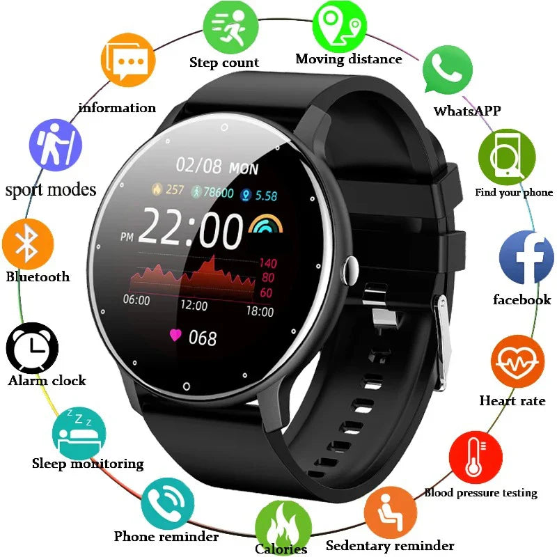 LIGE Smart Watch – Fitness Tracker, Heart Rate, Waterproof