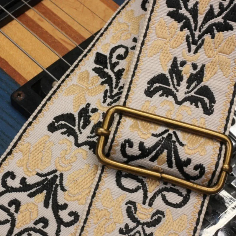 Embroidered Guitarstrap Jacquard Electric Guitar Bass Children's