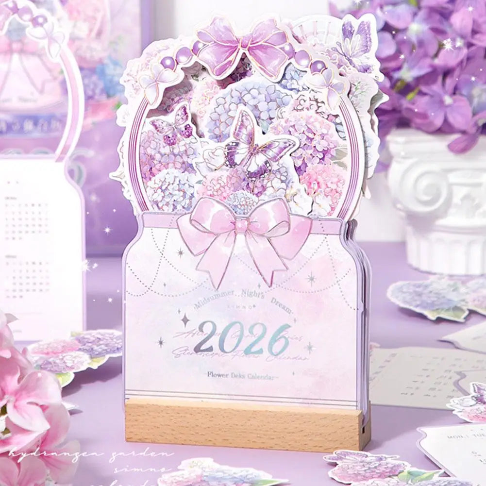 2026 Bloomy Flowers Standing Desk Calendar – Monthly Floral