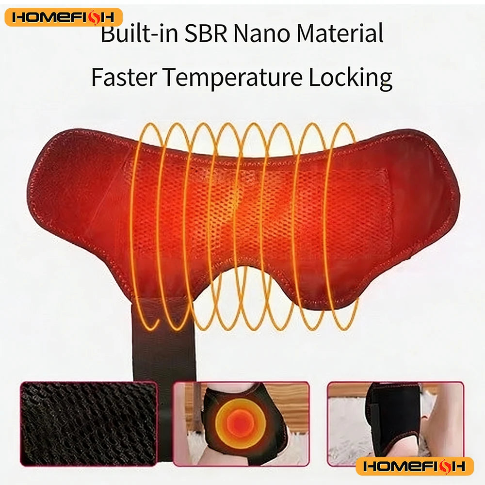 Autumn-Winter Ankle Warm Band - Adjustable Black Heating, Lightweight Portable Warming Support Peaceful Pleasures Health and Wellness