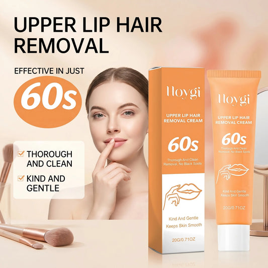 Upper Lip Hair Removal Cream Painless Hair Growth Inhibitor Facial Hair Remover for Women Smooth Upper Lip Skin Depilatory 20g Peaceful Pleasures Health and Wellness