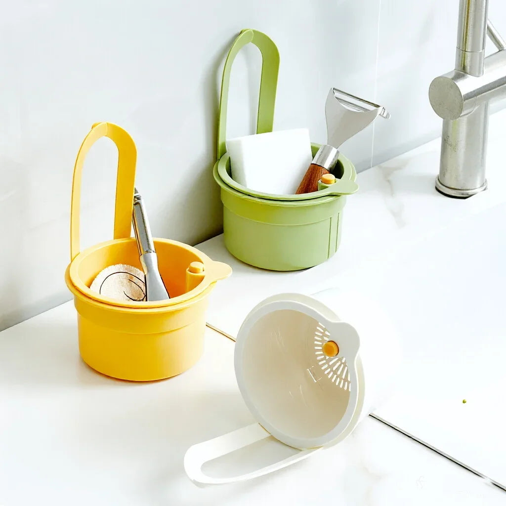 2-in-1 Kitchen Sink Drain Filter with Self-Cleaning Basket