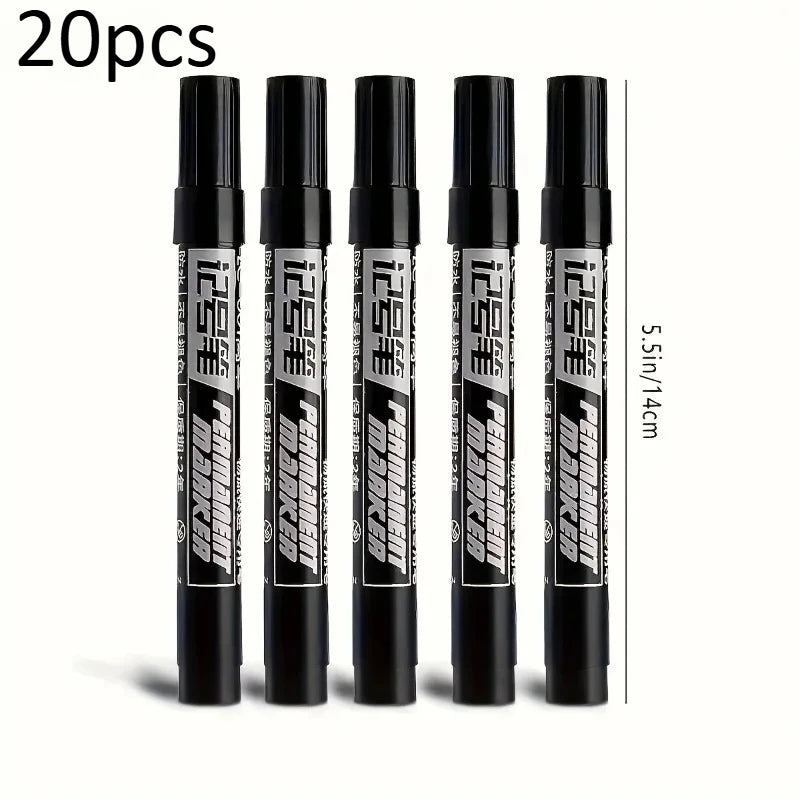 Permanent Marker Set 10/20pcs – Waterproof, Quick-Dry Ink Pens