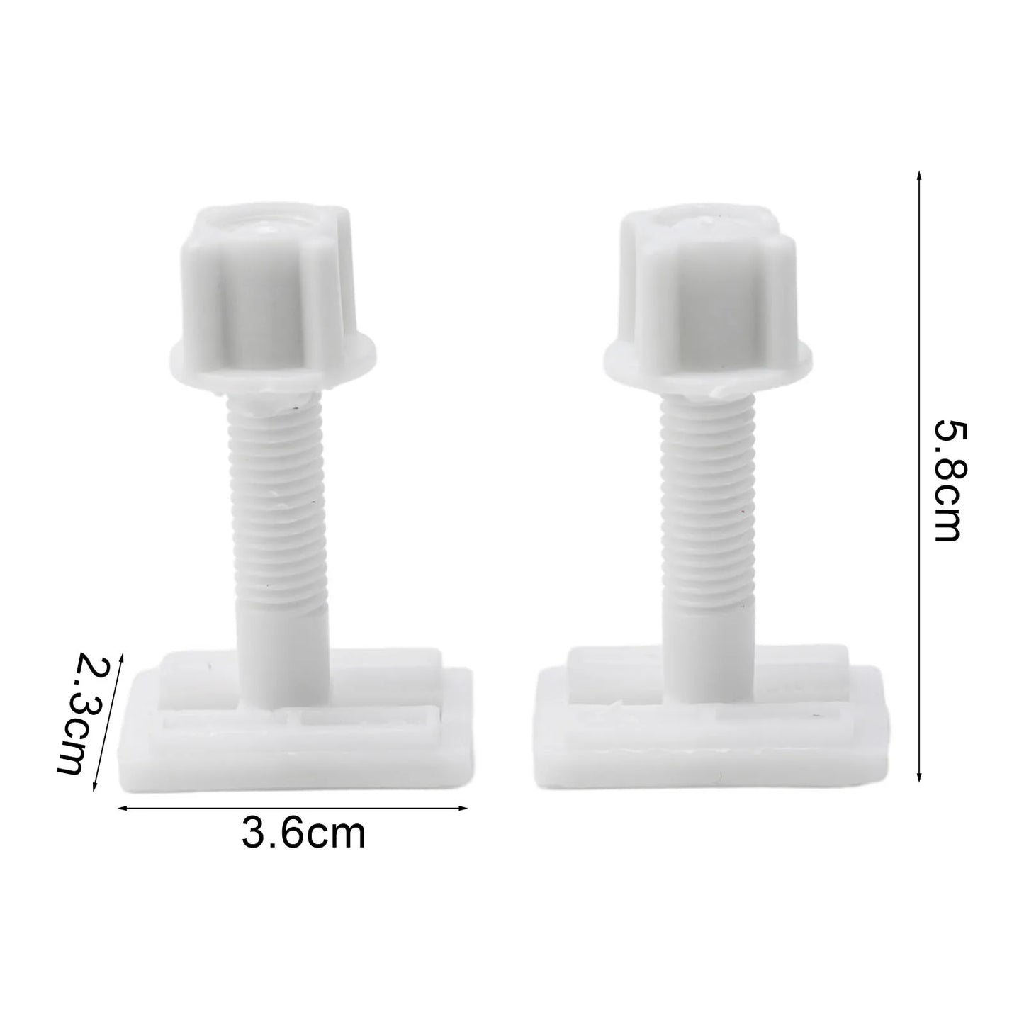 Toilet Seat White Hinges Full Bolts Screws Bathroom Repair Kits Tools