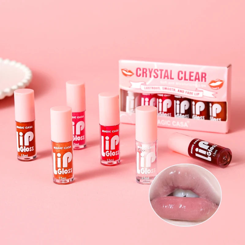 MAGIC CASA 6-Piece Jelly Lip Oil Set – Plump & Moisturize