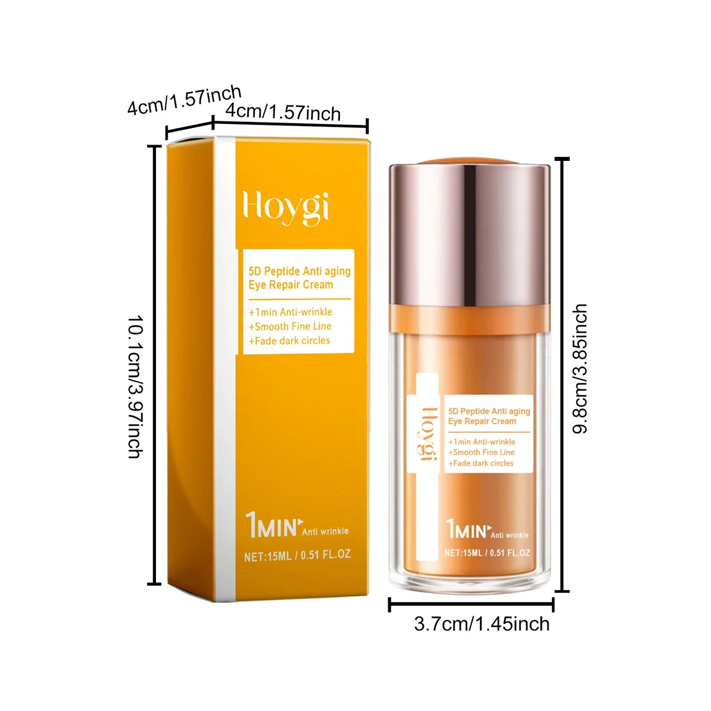 Hoygi 5D Peptide Eye Cream – Dark Circles, Bags & Wrinkles