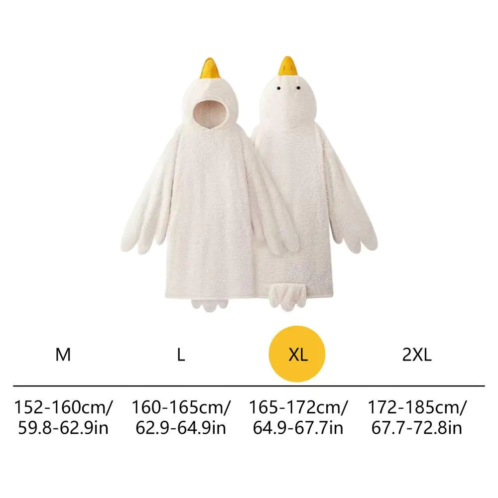Goose Wearable Blanket Hooded Onesie – Adults & Kids + Shoes