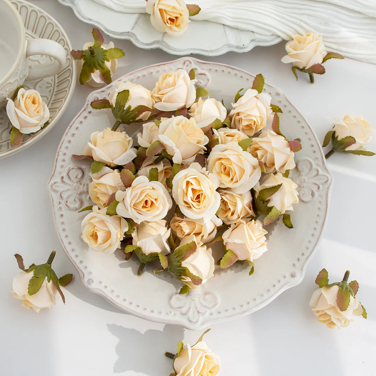 Artificial Silk Rose Flower Heads – Wedding & Party Décor