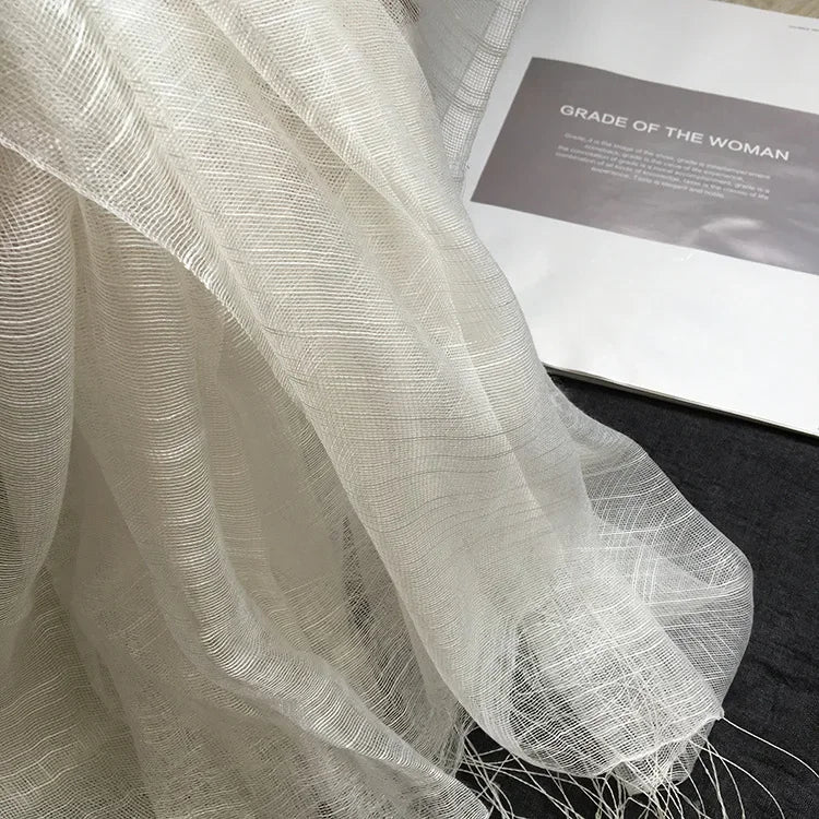 Pure White Silk Cotton Scarf for Plant & Wax Dyeing | Shawl