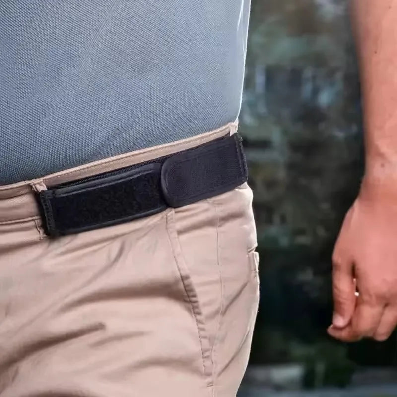 Fashion Ultra-soft No Buckle Elastic Belts Stylish Comfortable Belt Loop Buckle-Free Belt Unisex Jeans Pants Belt Women Peaceful Pleasures Health and Wellness