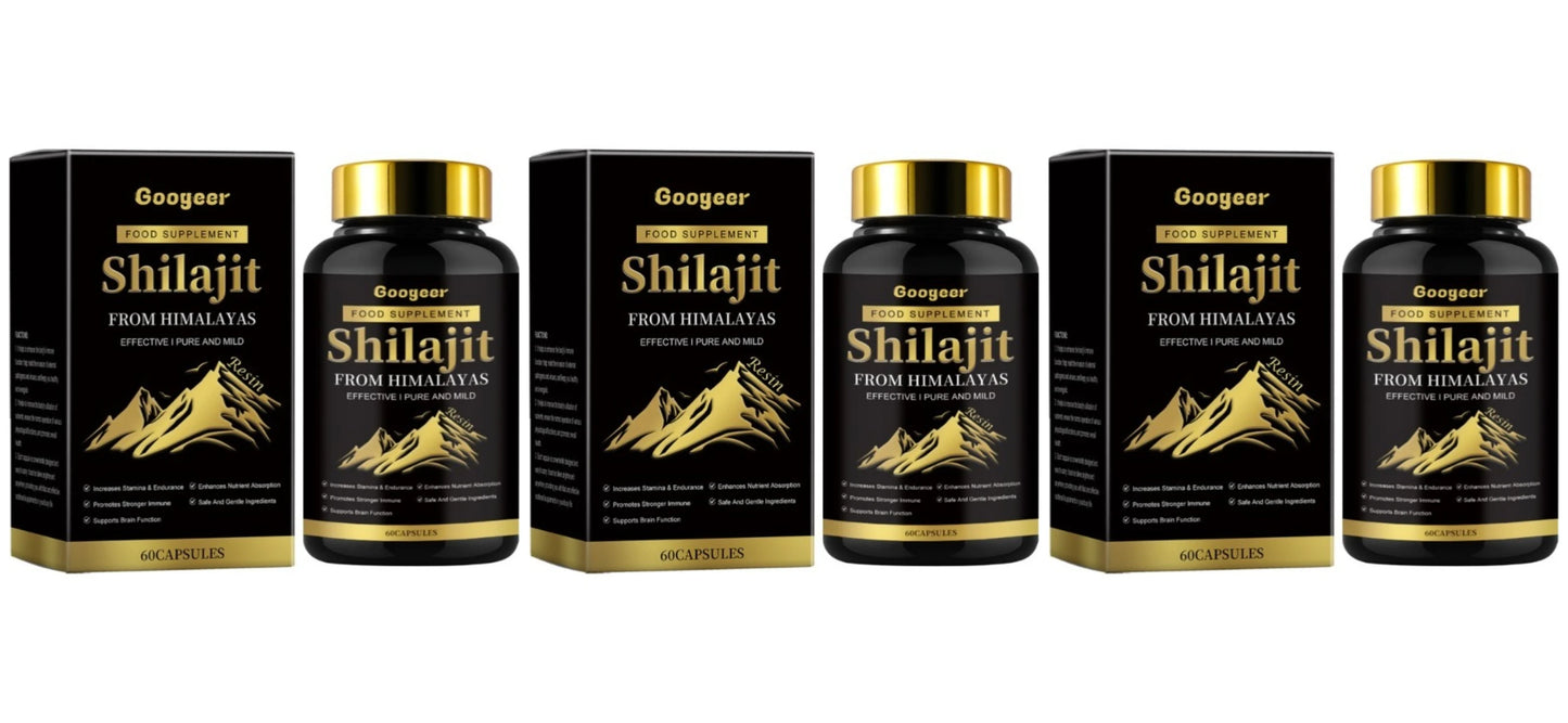 Googeer Himalayan Shilajit Capsules 60ct | Brain & Nutrient Support