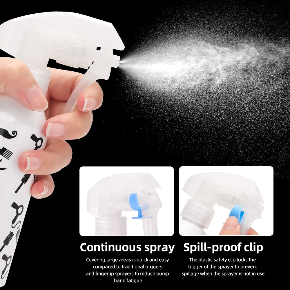 Barber Hair Spray Bottle High Pressure Ultra Fine Continuous Water Salon Refillable Hairdressing Sprayer Barbershop Home Tools Peaceful Pleasures Health and Wellness