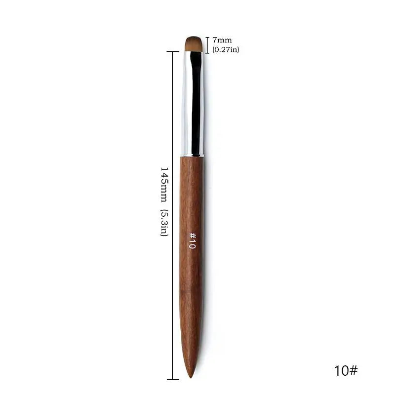 French Nail Art Brushes Flowers Drawing Pen Versatile Nail Drawing Pen Nail Tools Sandalwood Handle Manicure Pen Peaceful Pleasures Health and Wellness 10