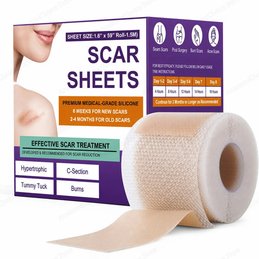 0.5M/1.5M/3M*4cm Silicone Scar Sheets Removal Strips Silicone Gel Scar Strip For Acne Keloid Surgery Burn Treatment Scar Patch Peaceful Pleasures Health and Wellness