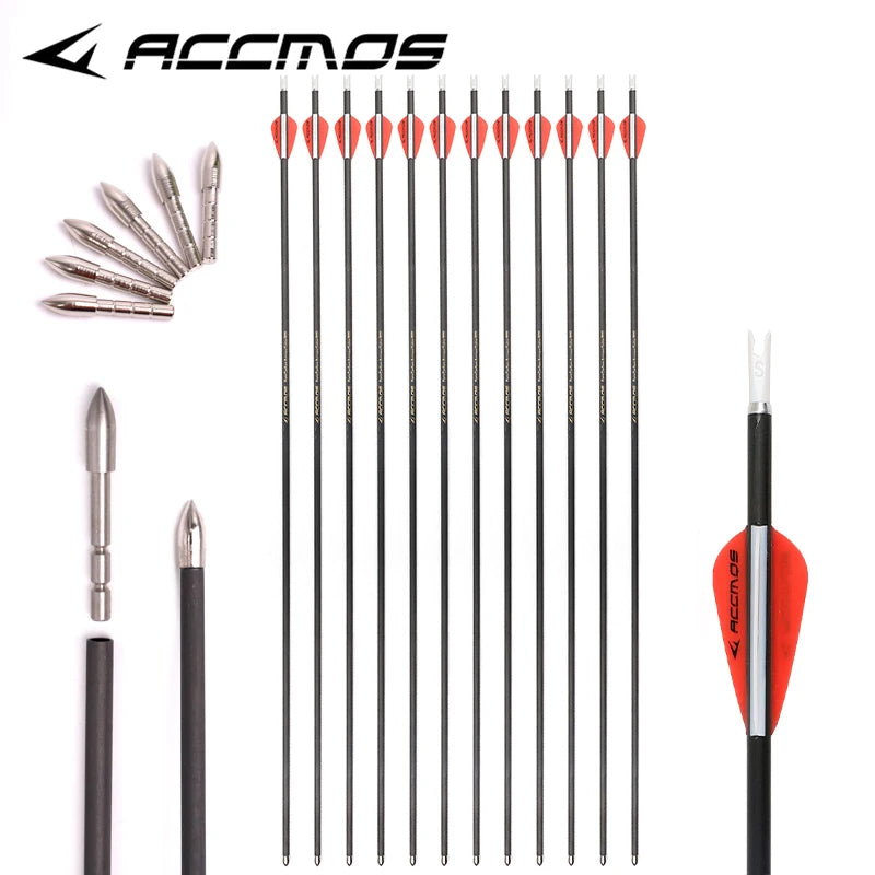 12-24ps ID Pure Carbon Arrow Spine 250 300 350 500 600 700 800 900