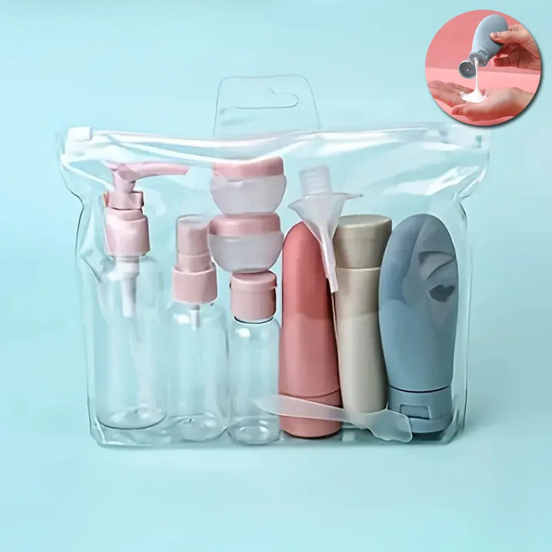 11-Piece Refillable Travel Bottles Set – TSA-Approved Mini Containers