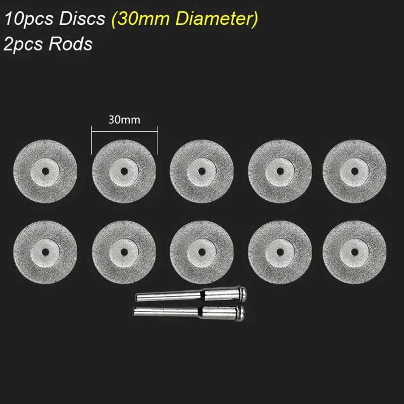 Diamond Cutting Disc Wheels Rotary Tool Circular Saw Blade for Dremel Mini Drill Mandrel Cutoff Wood Stone Plastic Glass Tile Peaceful Pleasures Health and Wellness 30mm Cutting Disc