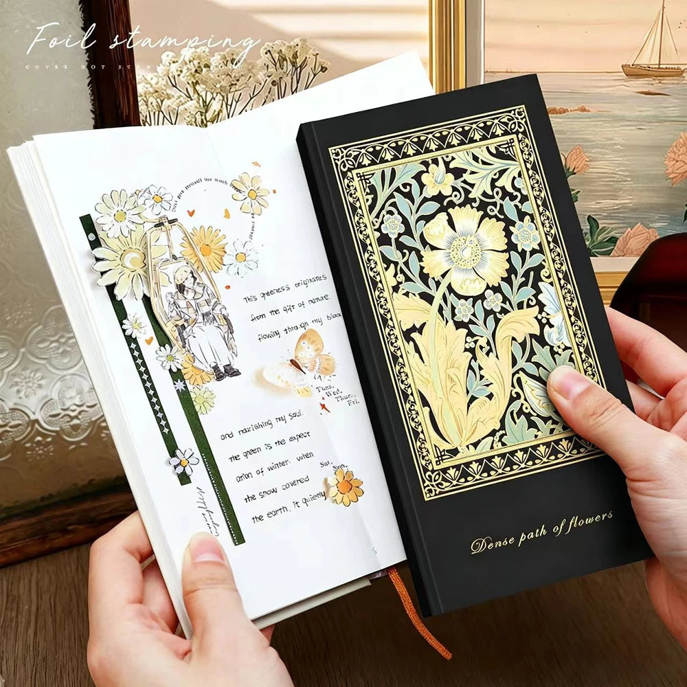 European Retro Notebook Exquisitely Illustrated Aesthetic Diary Thick