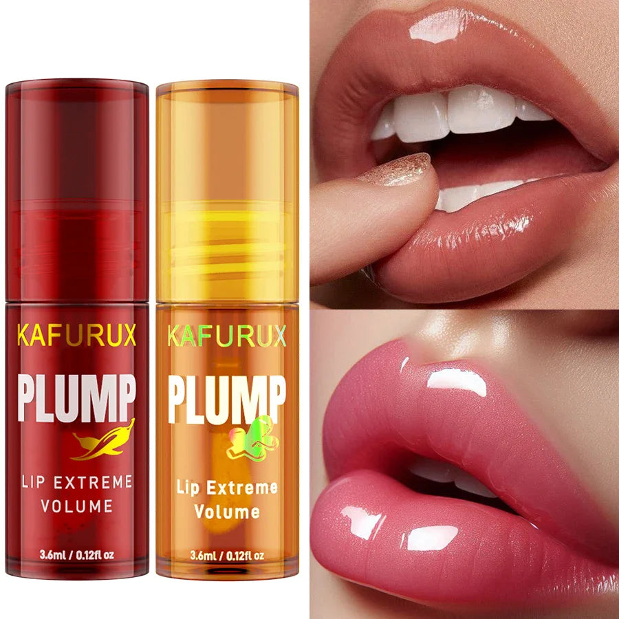 KAFURUX 2-Piece Lip Plumping Oil Gloss – Volumizing & Moisturizing