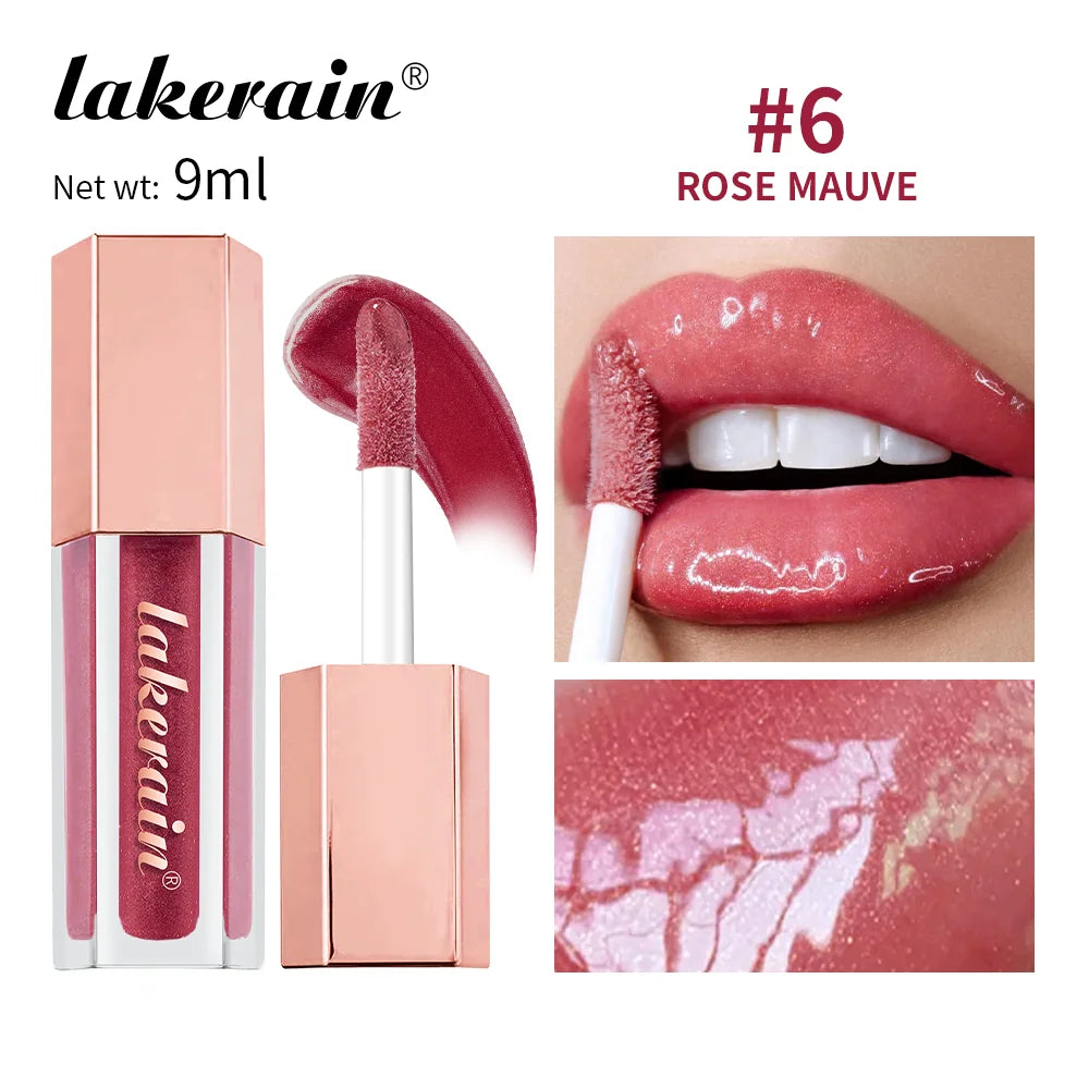 NEW Glitter Gloss Universal Lip Luminizer 8 Colors Makeup Lip Gloss Non-sticky Moisturizing Plumper Long Lasting Glitter Liquid Peaceful Pleasures Health and Wellness 6 rose mauve