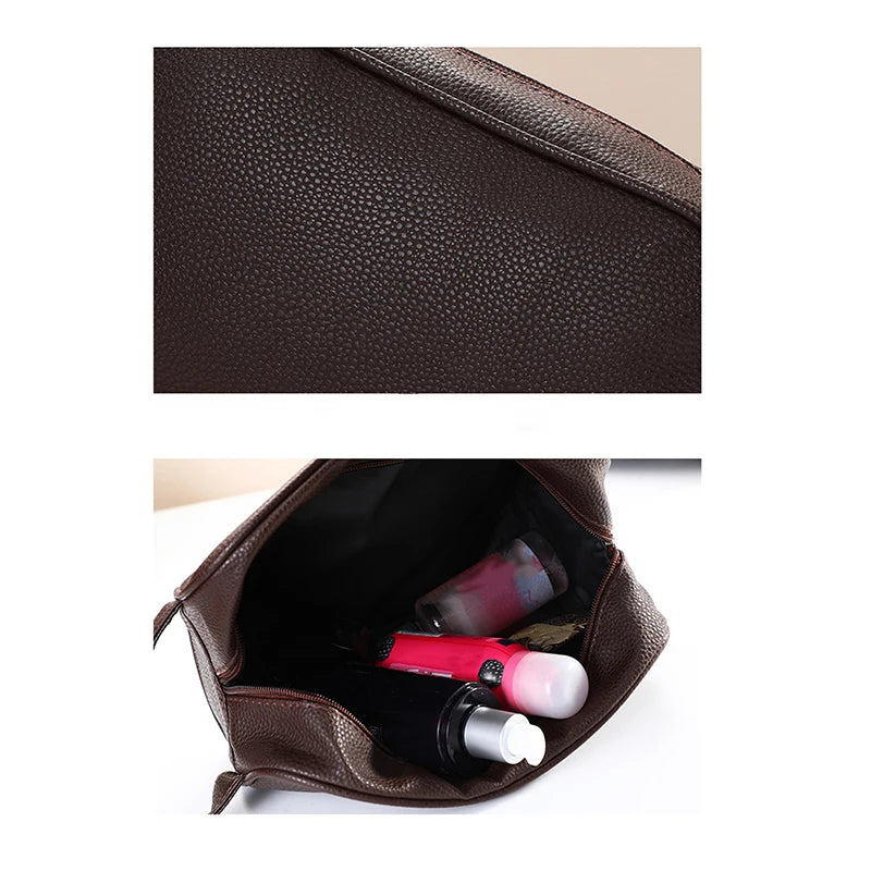 Cosmetic Bags Women Fashion Solid Color Handheld Wash Makeup Bag Ladies Portable Travel Storage Lipstick Organiser Bags Peaceful Pleasures Health and Wellness