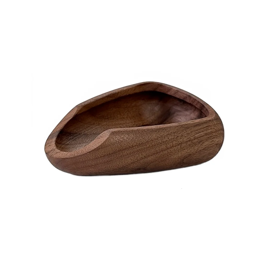 Wooden Coffee Bean Tray with Sleek Black Sprayer, Wood Dish for Coffee Beans, Perfect for Coffee Enthusiasts and Baristas Peaceful Pleasures Health and Wellness Black Walnut Cup