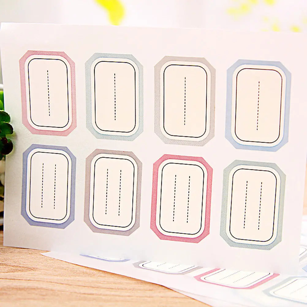 1Pack 6 Sheets Odorless Name Labels Stickers Self Adhesive for Teachers Students Homes Offices Shops Activities Peaceful Pleasures Health and Wellness