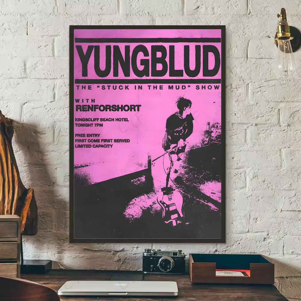 fashion Y-YUNGBLUD Singer Poster HD art sticky wall waterproof home living room bedroom bar aesthetic decoration Peaceful Pleasures Health and Wellness z1 50X70cmNoframe